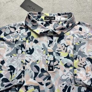 NWT Bad Birdie Core Golf Polo Shirt Mens XL Savannah Swing Floral Performance